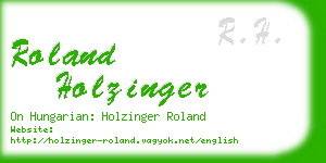 roland holzinger business card